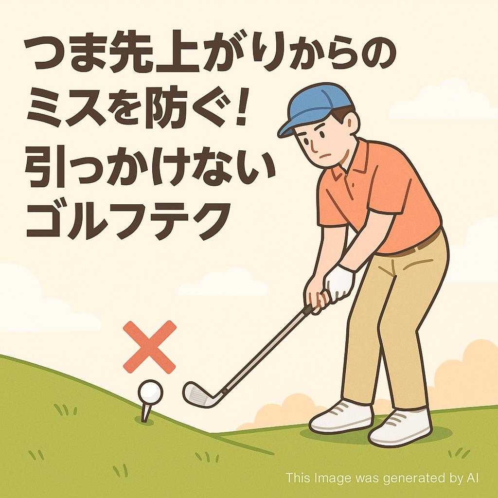 つま先上がりからのミスを防ぐ！引っかけないゴルフテク