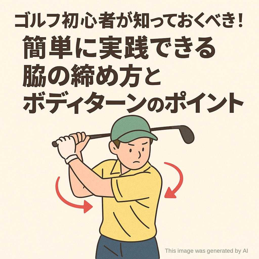 ゴルフ初心者が知っておくべき!簡単に実践できる脇の締め方とボディターンのポイント