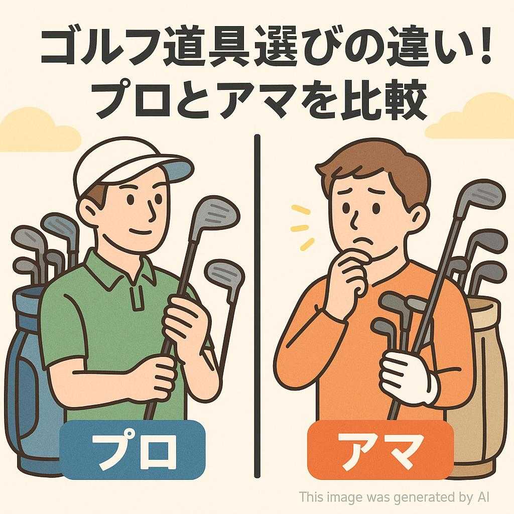ゴルフ道具選びの違い!プロとアマを比較