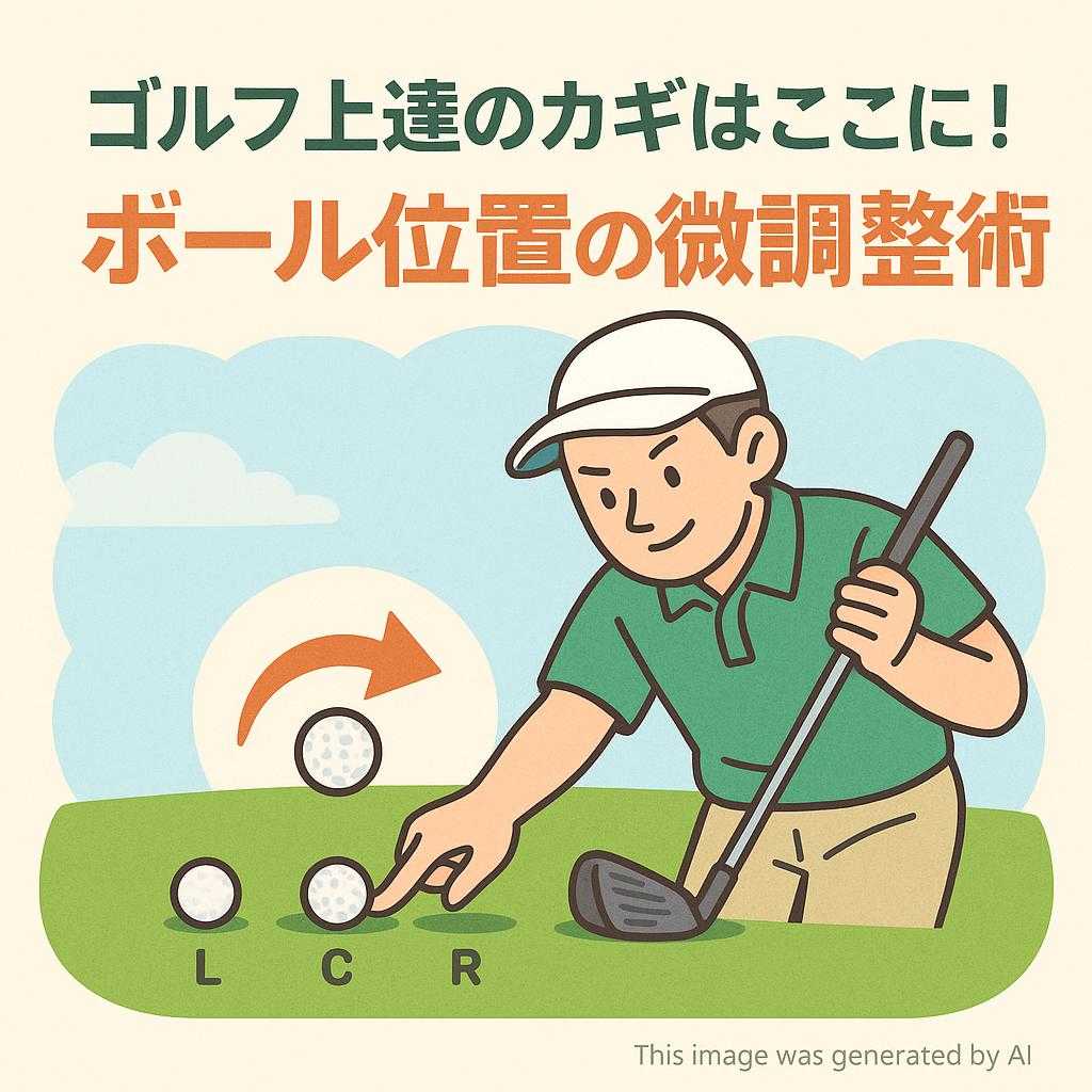 ゴルフ上達のカギはここに！ボール位置の微調整術