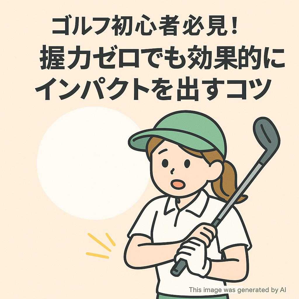 ゴルフ初心者必見！握力ゼロでも効果的にインパクトを出すコツ