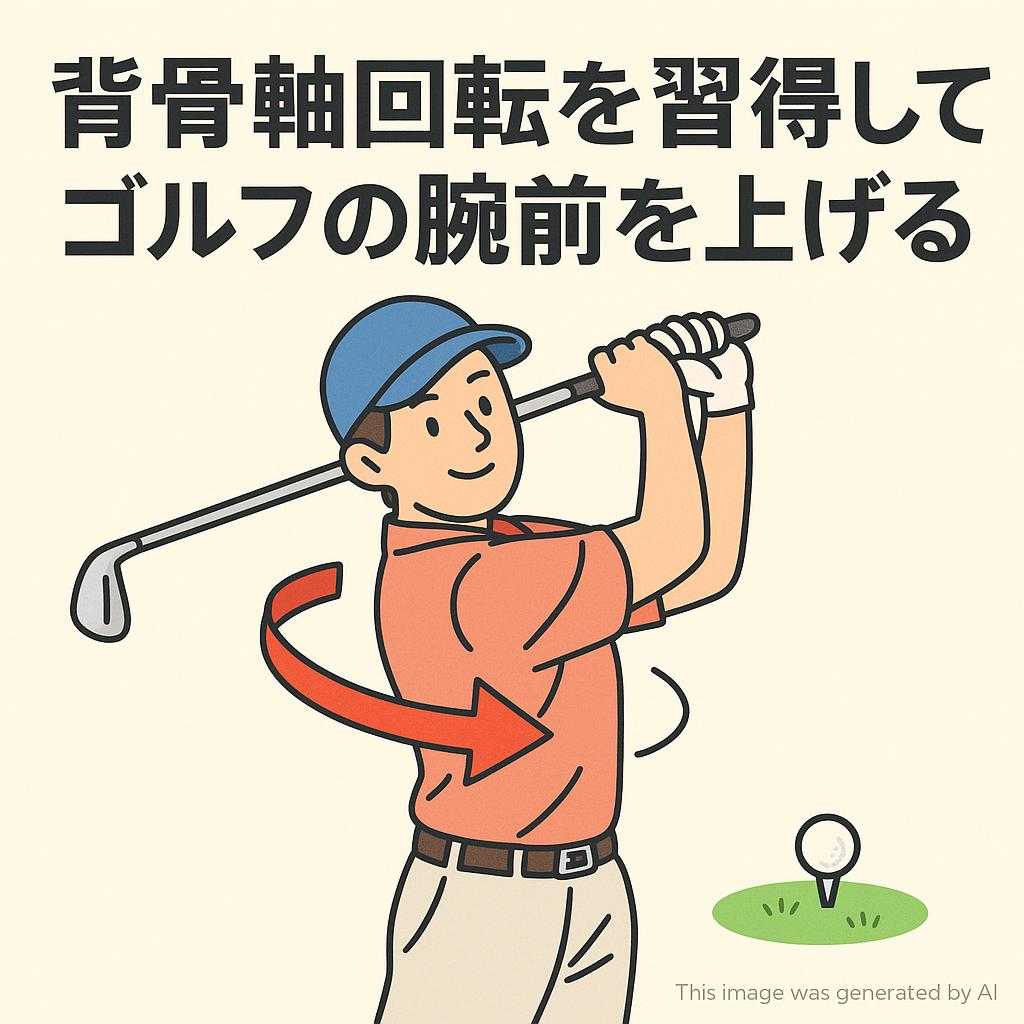 背骨軸回転を習得してゴルフの腕前を上げる