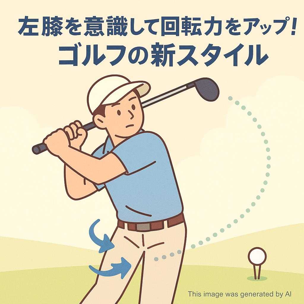 左膝を意識して回転力をアップ！ゴルフの新スタイル