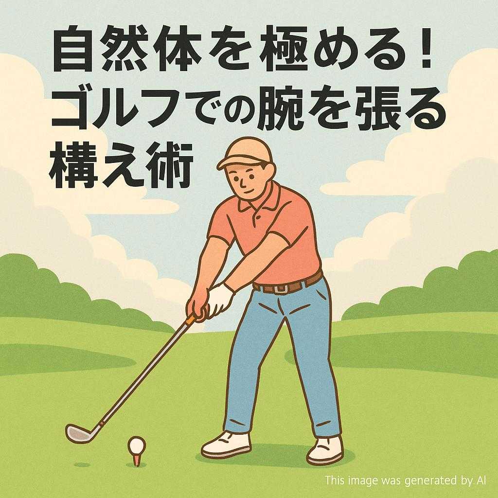 自然体を極める！ゴルフでの腕を張る構え術