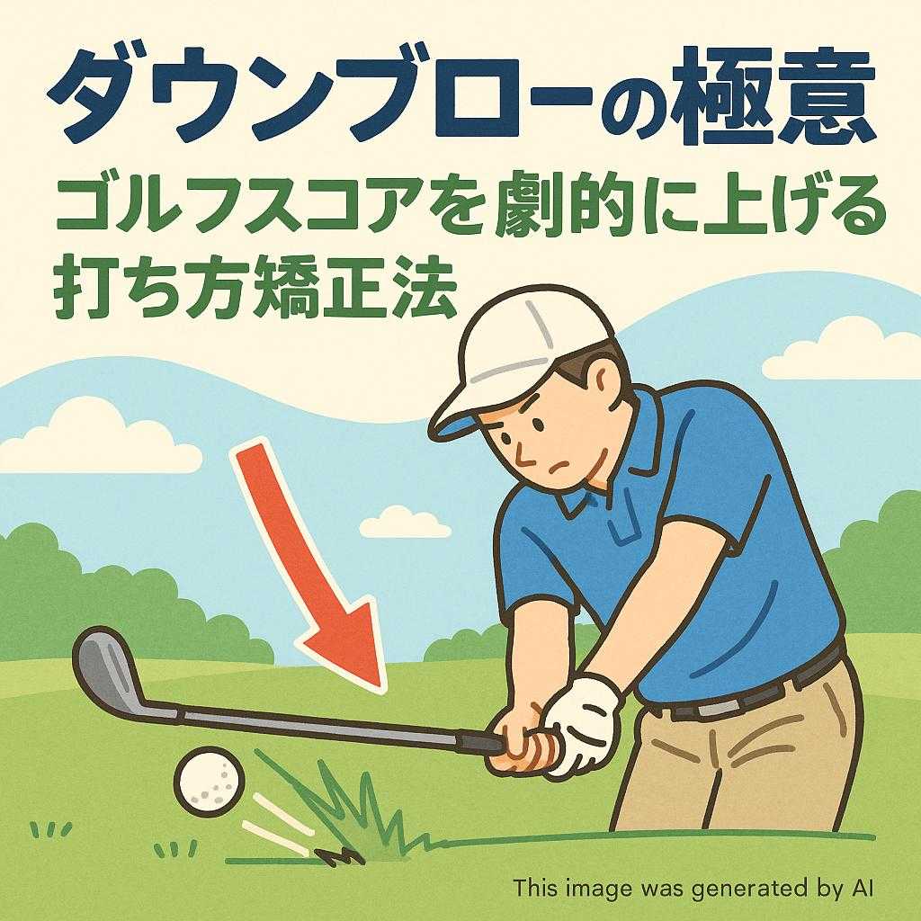 ダウンブローの極意: ゴルフスコアを劇的に上げる打ち方矯正法
