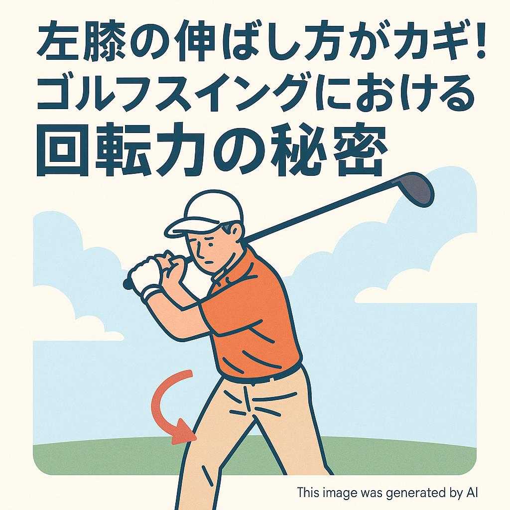左膝の伸ばし方がカギ！ゴルフスイングにおける回転力の秘密