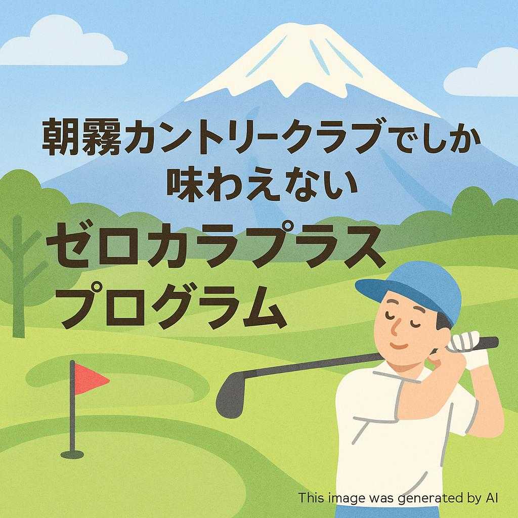 朝霧カントリークラブでしか味わえない、ゼロカラプラスプログラム