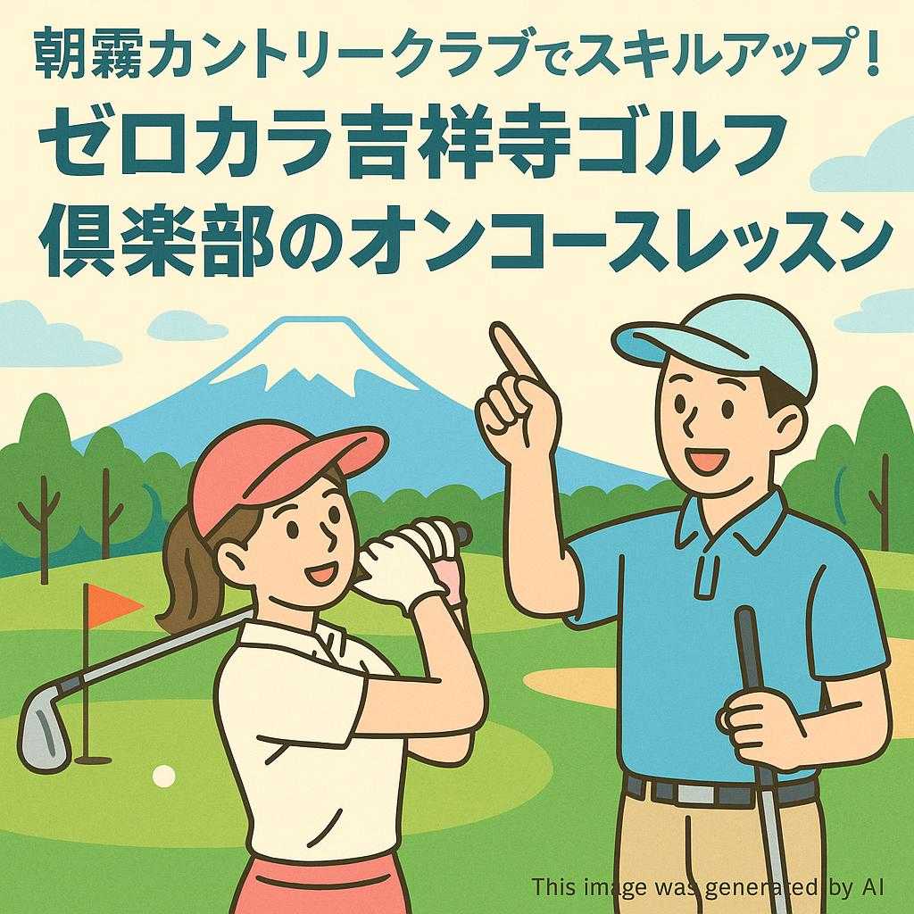 朝霧カントリークラブでスキルアップ！ゼロカラ吉祥寺ゴルフ俱楽部のオンコースレッスン