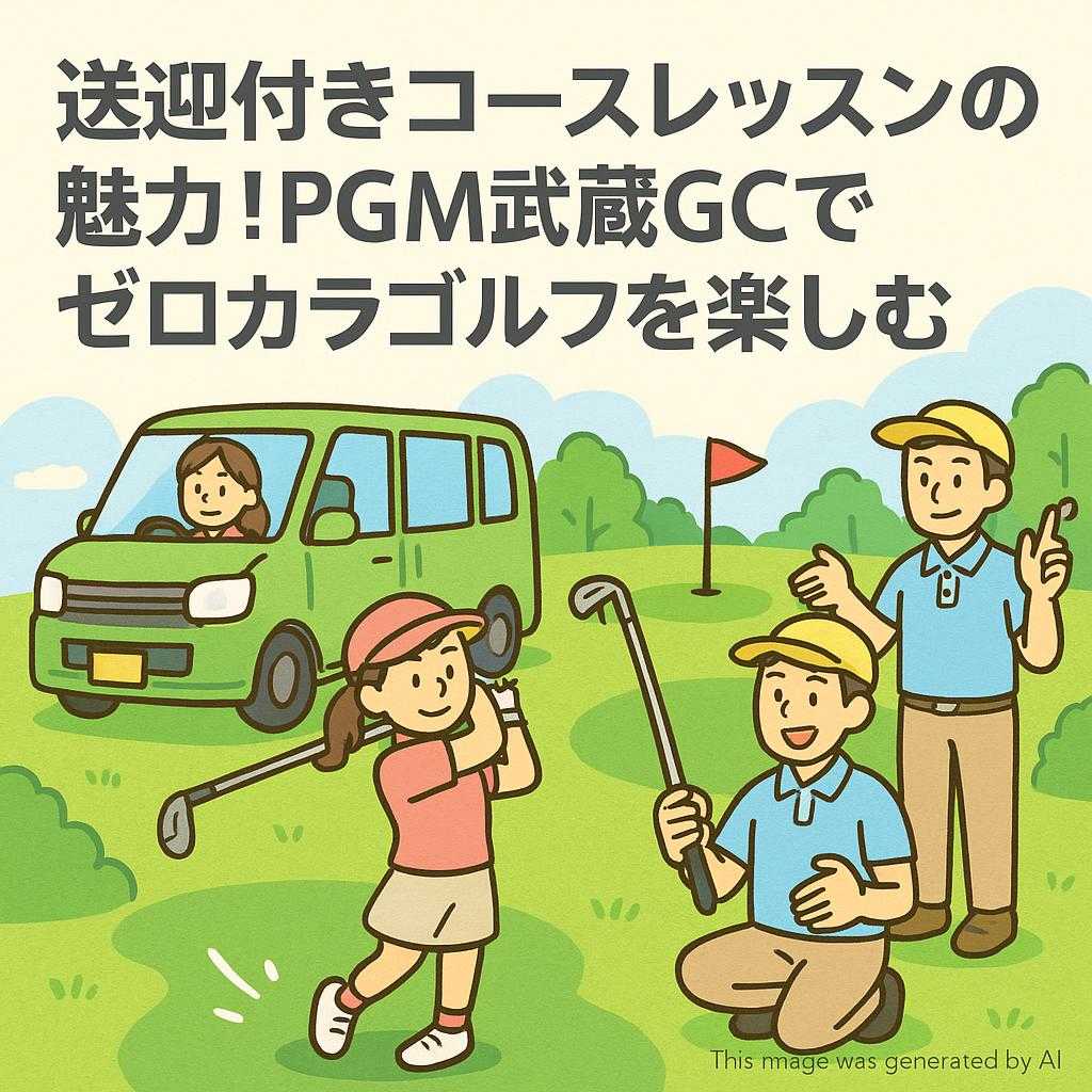 送迎付きコースレッスンの魅力！PGM武蔵GCでゼロカラゴルフを楽しむ