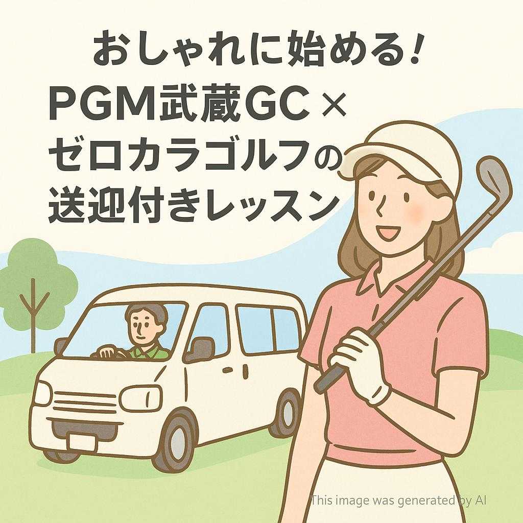 おしゃれに始める！PGM武蔵GC × ゼロカラゴルフの送迎付きレッスン