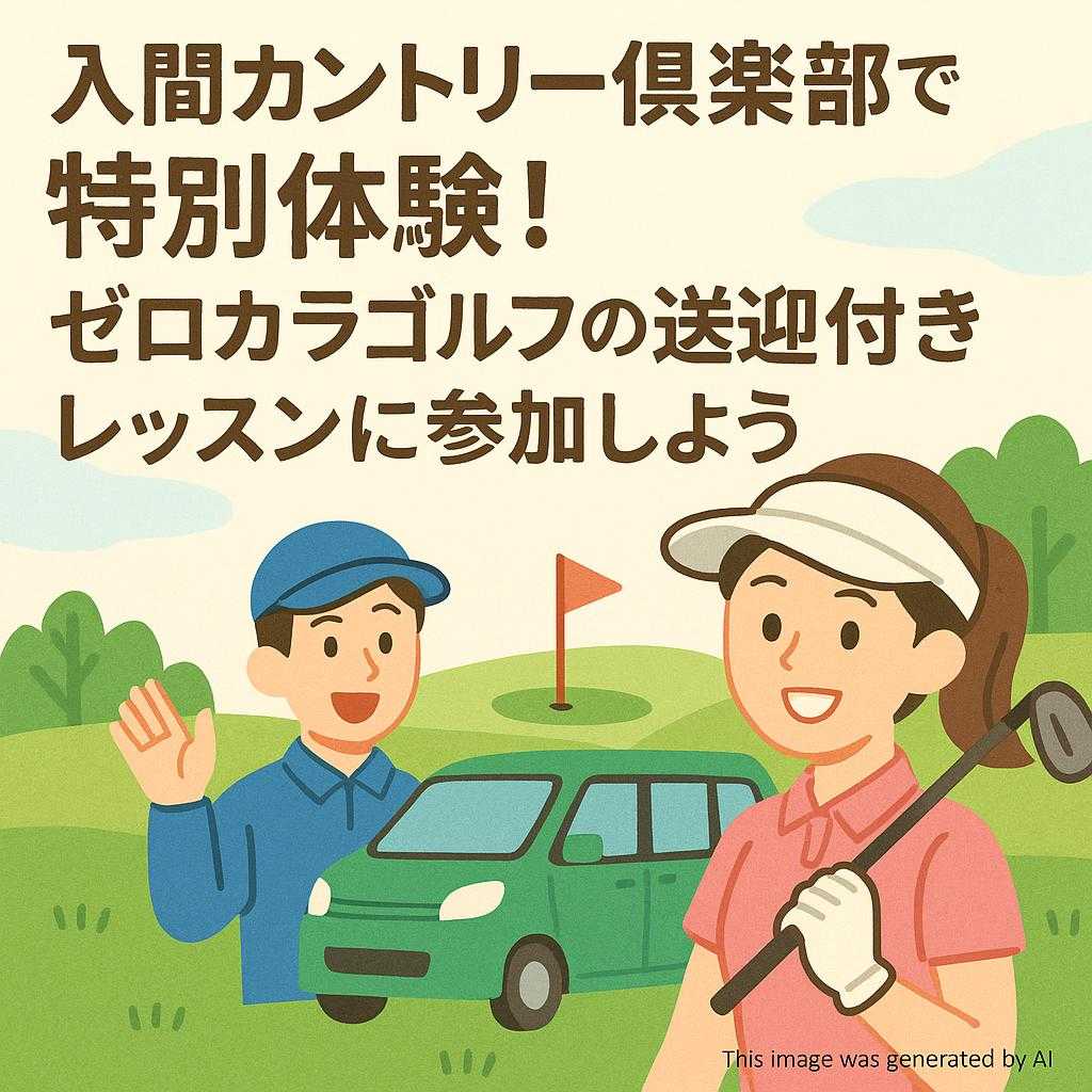 入間カントリー倶楽部で特別体験！ゼロカラゴルフの送迎付きレッスンに参加しよう